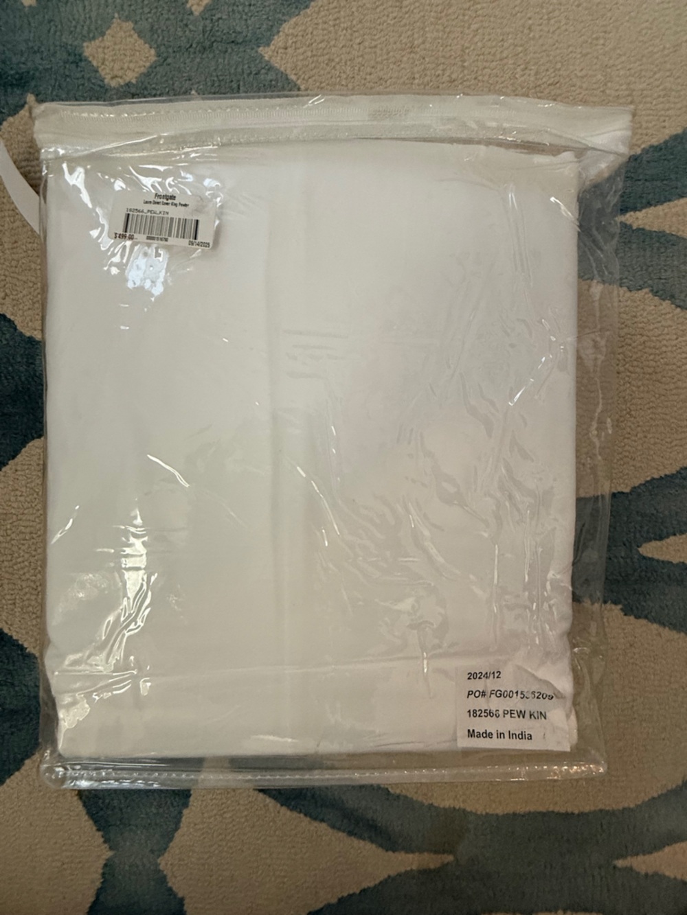 Frontgate Leora Duvet Cover - King - Pewter - NWT - Picture 12 of 15
